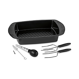 17" x 12" Cuisinart Nonstick Roaster Pan Set w/ Baster, Cleaning Brush, Injector Tip & 2 Turkey Lifters $17.96 + Free Store P/U at Macy's or F/S on $39+