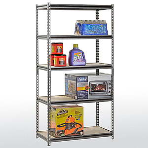 36"W Muscle Rack 5-Shelf Steel Shelving Unit (800-lb Capacity per Shelf, Silver) $46.00 + Free Shipping