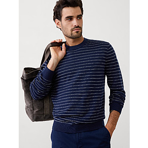 Banana Republic Factory Merino Wool Textured Striped Sweater (Grey Stripe, Brown Stripe, Sizes: XS-XXL) Or Cloud Soft Sweater (Variouys)$14.99 + Free Shipping Orders $50+