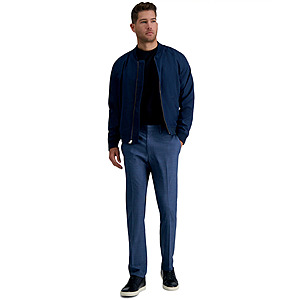 Kenneth Cole Reaction Men's Pants: Slim-Fit Stretch Check Dress Pants (Blue) $19.99 & More + Free Pickup at Macys or Free Shipping on $39+