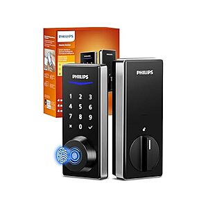 Philips Wi-Fi Smart Door Lock w/ Fingerprint ID, Keypad, Auto Lock & App Control $54.99 & More + Free Shipping w/ Prime