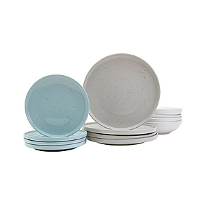 12-Piece Haven Speckled Assorted Dinnerware Sets Or Blue Mykonos $24.99 & More + Free Pickup at Macys or Free Shipping on $39+