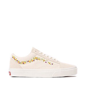 Vans Women's Old Skool Floral Embroidery Skate Shoes (Marshmallow / Multicolor) $29.98 + Free Shipping