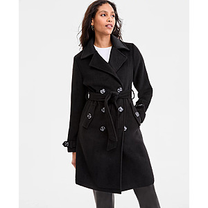Steve Madden Women's Double-Breasted Belted Trench Coat (Black, Sizes: XS-M) $39.96 + Free Shipping