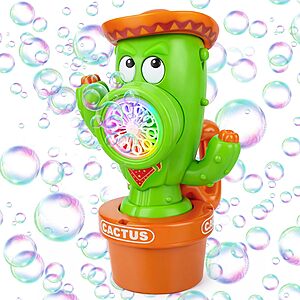 Vodolo Cactus Swing Dance Handheld Bubble Machine w/ Lights & Music $8.99 + Free Shipping w/ Prime or on $35+