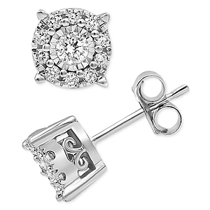 Diamond Stud Earrings (1/3 ct. t.w.) in 14K White, Yellow or Rose Gold - White Gold $299