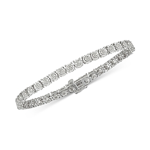 Diamond Tennis Bracelet (1/4 ct. t.w.) in Sterling Silver - Sterling Silver $99