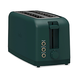 Bella 4-Slice Wide-Slot Slim Toaster, Forest Green - Forest Green $20