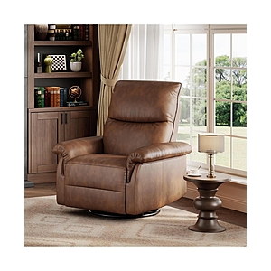 gaomon Recliner Chair, 360&Acirc;&deg; Swivel Rocker Glider, Padded Armrest, Deep Seat, Pu Leather, Living Room. $337.6