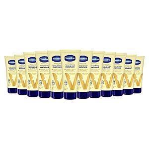 [S&S] Vaseline Nourishing Moisture Body Lotion Hand & Body Lotion Pack of 12 for Dry Skin made with Ultra-Hydrating Lipids & Pure Oat Extract 3.4 oz $19.05 @Amazon
