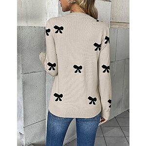 Zeagoo Women's 2026 Fall V Neck Sweaters Long Sleeve Tops Fashion Clothing