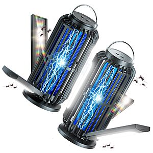 TYPEC 2 Pack Solar Bug Zapper, 3 Solar Charging Panels, 4200V Mosquito Zapper $65.99