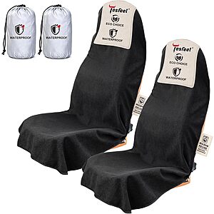 TESFEEL 600g Ultra-Thick Car Seat Cover Towel,Heavy-Duty Absorbent Terry Cloth Sweat Protector $23.99