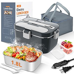 DUPASU Electric Lunch Box Food Warmer, 1.8L Heated Lunch Box for Adults $17.54