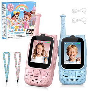 Kids Video Walkie Talkies, 2 Pack Facetime Wakey takey with Video for Kids $14.99