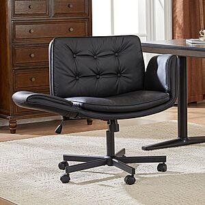 amseatec Criss Cross Office Chair, Swivel Makeup Vanity Chair with Wheels $99.99