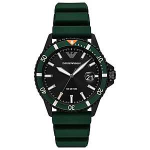 Emporio Armani Men's Classic Quartz Black Dial Watch $81