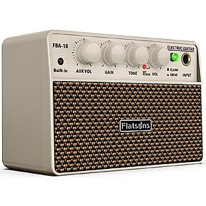 Flatsons FBA-10 Guitar Amp, 10W Mini Electric Guitar Amplifier White) $37.99
