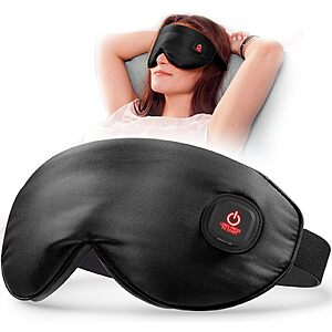 LitBear Heated Eye Mask, Silk Cordless Warm Eye Compress for Dry Eyes (Black) $14.61