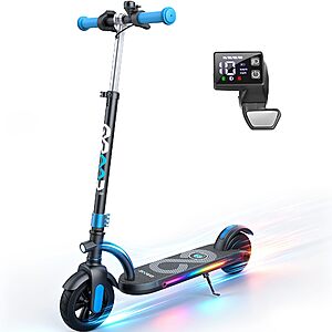 Gyroor H40 Kids Electric Scooter 180W 10MPH LED Lights Ages 6-12 Blue $89.99