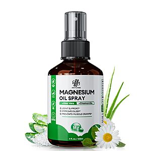 iMATCHME Magnesium Oil Spray for Feet & Body &ndash; Topical Magnesium Spray for Sleep, Leg Cramps & Muscle Relaxation 4oz $8.99
