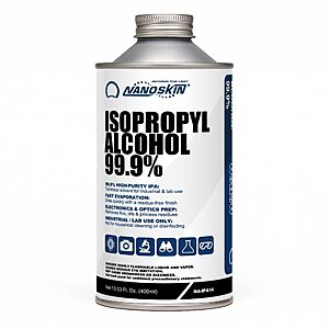 Nanoskin 99.9% Isopropyl Alcohol (IPA) &ndash; High-Purity Technical Grade Alcohol for Industrial & Laboratory Use, Fast Evaporating, Low-Residue Formula &ndash; 13.5 fl oz (400 mL) $5.6