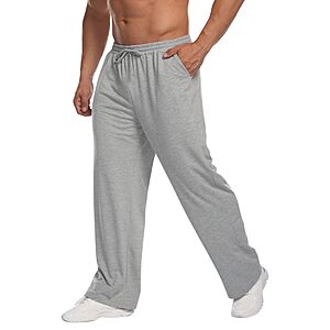 Deyeek Men's Straight Leg Sweatpants with Pockets $10.99