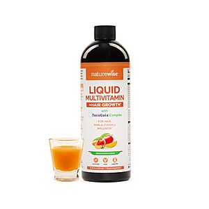 NatureWise Liquid Multivitamin Hair Growth for Women & Men + Tocogaia for Hair Growth & Skin Elasticity Support + Biotin, Vitamin D, E, B 15 fl oz $13.7