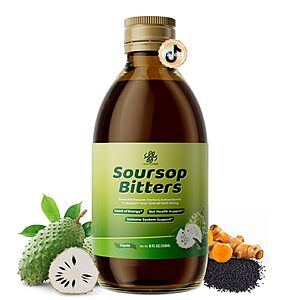 Soursop Bitters Liquid with Soursop Leaves for Digestive, Gut Detox&Cleanse $6.98