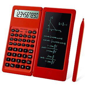 IPepul Scientific Calculators for Students, Red Math Calculator with Notepad,10-Digit Large Screen, Classroom Must Haves for Middle High School Supplies & College (Red) $8.07
