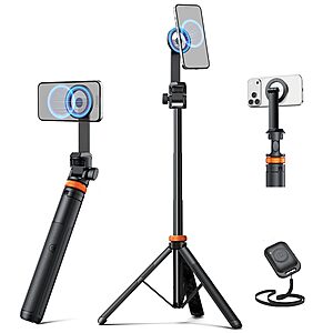 EUCOS 62" Magnetic Phone Tripod for iPhone, Selfie Stick Tripod with Remote $15.39