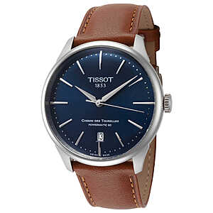 Tissot Chemin des Tourelles 39mm Blue Dial Men's Automatic Watch $322.15