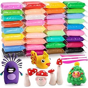 36-Color EDIFON Air Dry Modeling Clay Kit w/ Sculpting Tools $5.39 + Free Shipping w/ Prime or on $35+