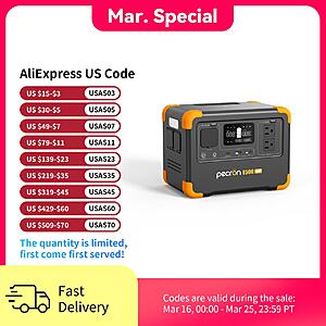 Pecron E500LFP 576Wh 600W Portable Power Station with Fast Charging LiFePO4 Battery $161+ Free Shipping