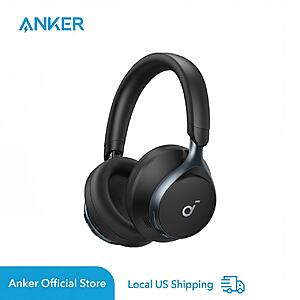 Cert. Refurb：Soundcore by Anker Space One Active Noise Cancelling Headphones 40H ANC Playtime $36 + Free Shipping