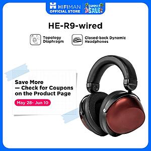 HIFIMAN HE-R9 Wired Closed-Back Headphones Topology Diaphragm 60&Omega; 328g $43 + Free Shipping