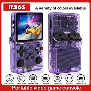 WUDS R36S Portable Handheld Game Console 3.5" HD Screen 15000 Games 64GB TF Card $27 + Free Shipping