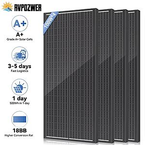 RVPOZWER 100W N-Type Mono Solar Panel 18BB 25.2% Efficiency $26 + Free Shipping