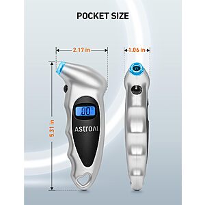 AstroAI Digital Tire Pressure Gauge 150PSI, &plusmn;1PSI Accuracy for Car Truck $4 AC + Free Shipping