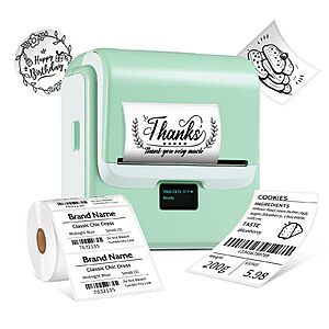 ORGSTA Label Maker Machine with Tape, 3 Inch Bluetooth Label Printer T003 $20 AC + Free Shipping