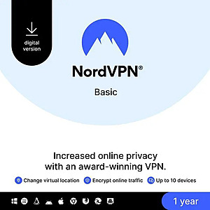1-Year / 2 Years NordVPN Basic Premium VPN Service (10 Devices/Digital Download) Starting at: