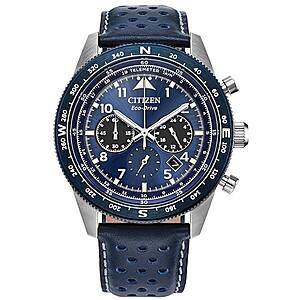 Citizen Men's Watch - Weekender Chrono Blue and Black Dial Leather Strap | CA4557-01L ($202.44 + FS)