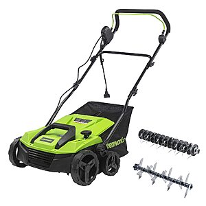Greenworks 13 Amp 14-Inch Corded Dethatcher / Scarifier, 2-in-1 Electric Lawn Rake with 3-Position Depth Adjustment & Push-Button Start $151.99 @Amazon