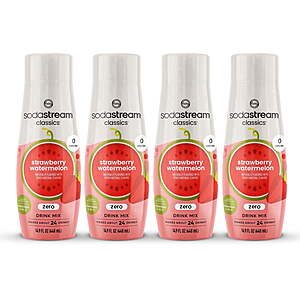 SodaStream Classics Zero Strawberry Watermelon Drink Mix, 14.9fl oz, 4pk $8 at SodaStream via Walmart