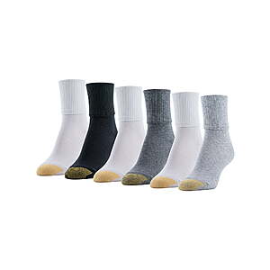 6-Pairs Goldtoe Edition Womens Classic Turn Cuff Socks (Size 6-9) $5.36 + Free Shipping w/ Walmart+ or on $35+