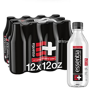 12-Pack 12-Ounce Essentia Ionized Alkaline Water $3.49 w/ S&S + Free Shipping w/ Prime or on $35+