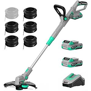 Litheli 20V 12" Cordless 2-in-1 String Trimmer & Edger w/ 2x 2.0Ah Batteries & Charger $53.23 + Free Shipping
