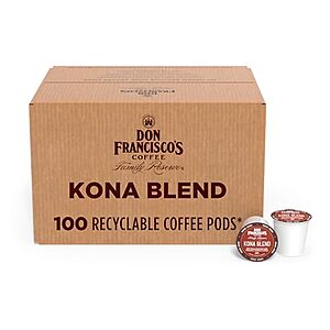 $28.19 Free Ship For All: S&S or less: 100 Count DON FRANCISCO KCUPS (Dark Roast, Mayan, Kona Blend or Vanilla)