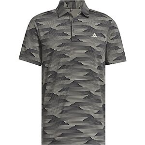 Adidas Men's Ultimate365 Speed Stripe Polo Shirt, Black/Putty Beige S25, Medium