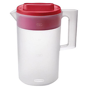 $4.47: Rubbermaid Pitcher, Simply Pour Clear/Red Pitcher Plastic, 1 gal, Single